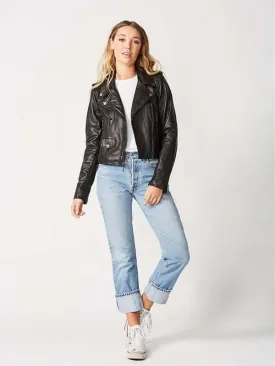 Womens Minnesota Viking Biker Leather Jacket